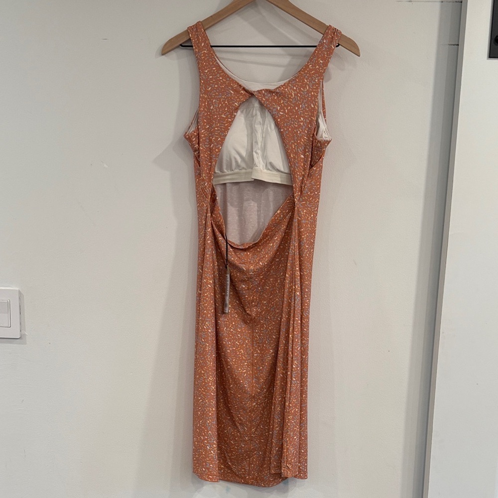 Prana Skypath Orange Sleeveless Dress - Picture 3 of 4